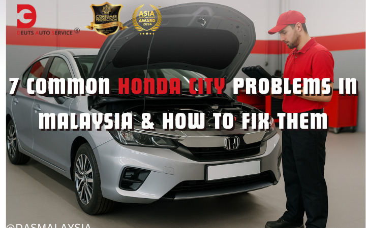 Mechanic inspecting Honda City at DAS Malaysia
