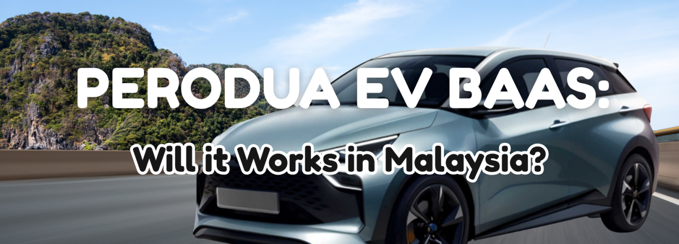 Perodua EV Battery-as-a-Service concept showing EV charging and battery leasing system