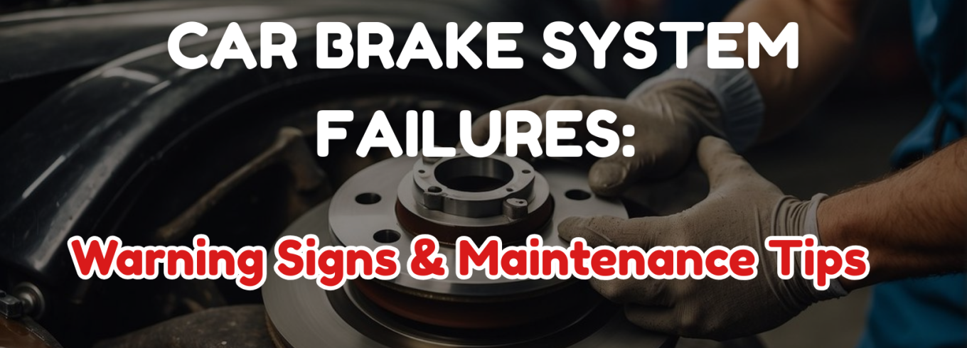 Mechanic inspecting a car brake system showing brake pads, discs, and calipers