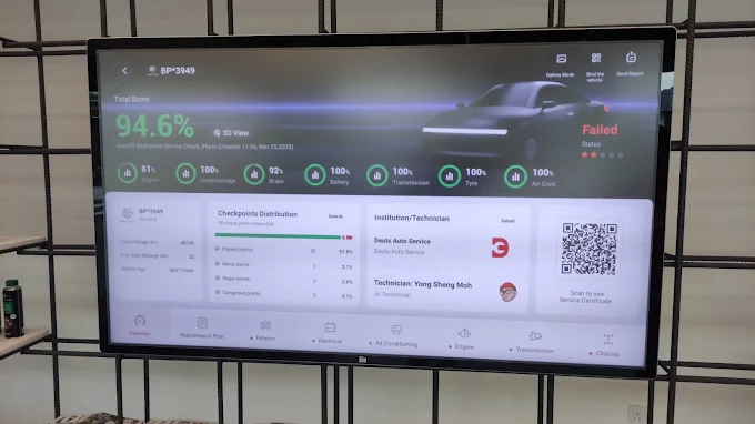 Digital vehicle health report by DAS Malaysia Shah Alam